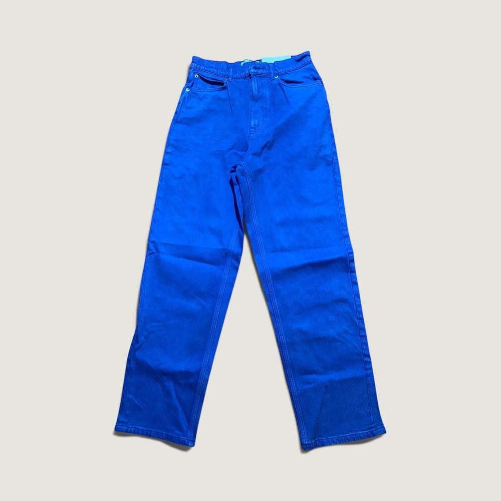 Everlane NWT Womens Way-High High Rise Straight Leg 28 Tall Blue Color Jeans